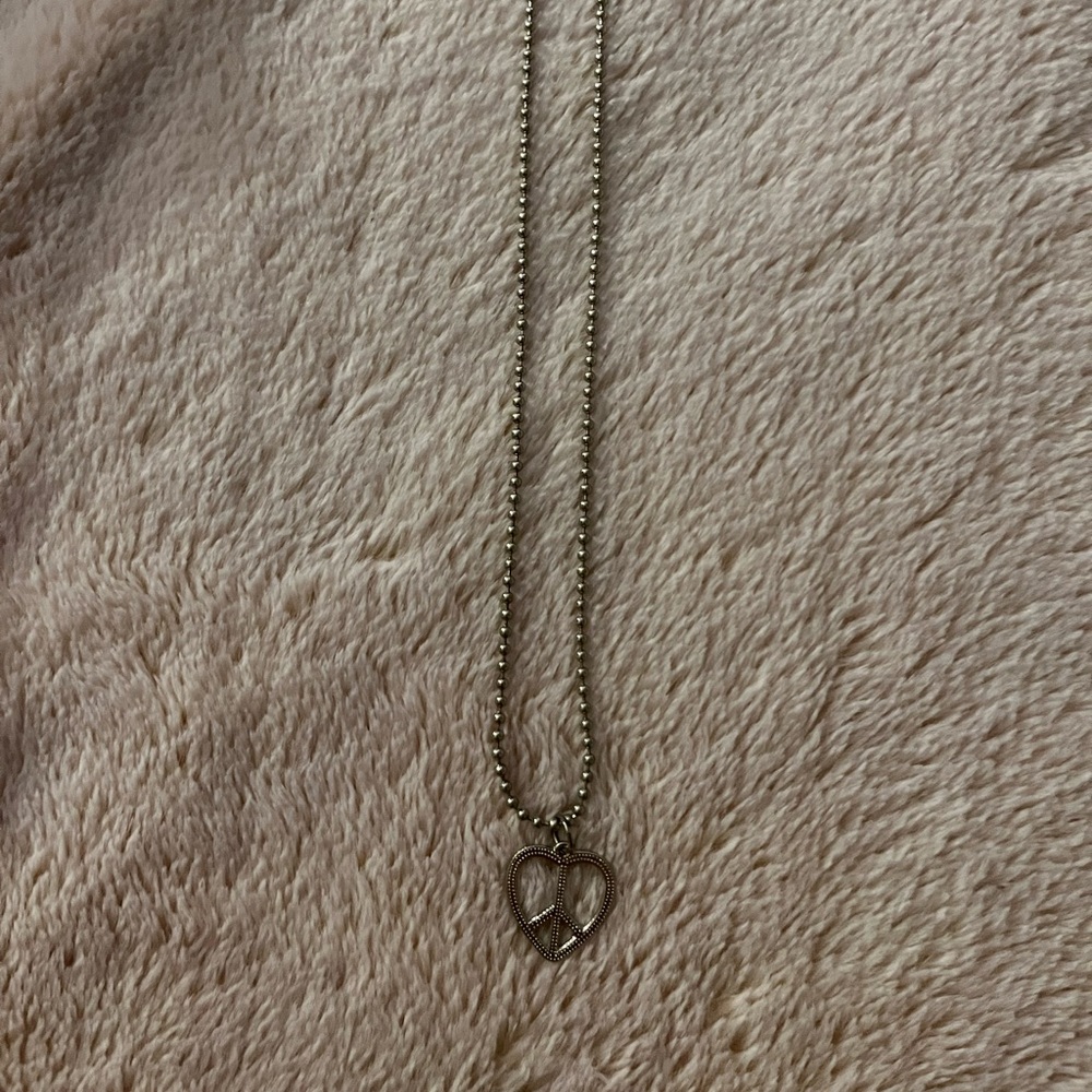 y2k peace necklace